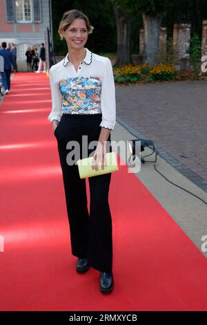 Cologne, Germany. 30th Aug, 2023. Svenja Jung, actress, arrives at the reception during the Cologne jury meeting for the International Emmy Award 2023. Credit: Henning Kaiser/dpa/Alamy Live News Stock Photo