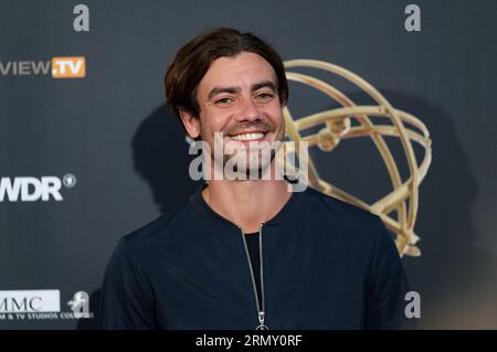 Cologne, Germany. 30th Aug, 2023. Florian Wünsche, actor, arrives at the reception during the Cologne jury meeting for the International Emmy Award 2023. Credit: Henning Kaiser/dpa/Alamy Live News Stock Photo