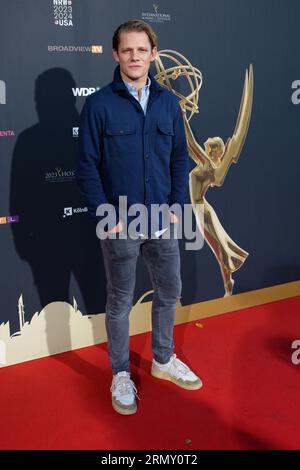 Cologne, Germany. 30th Aug, 2023. Max von der Groeben, actor, arrives for the reception at the Cologne jury meeting for the International Emmy Award 2023. Credit: Henning Kaiser/dpa/Alamy Live News Stock Photo