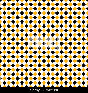 Seamless yellow black rhombus background industrial safety rhombus warning pattern Stock Vector