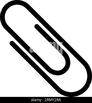 paper clip icon, diagonal position, email attachments, vector logo ...