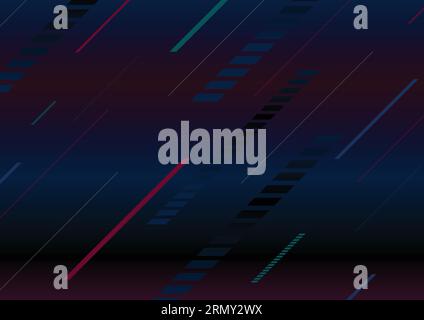 Dark tech minimal geometric abstract background. Vector illustration Stock Vector