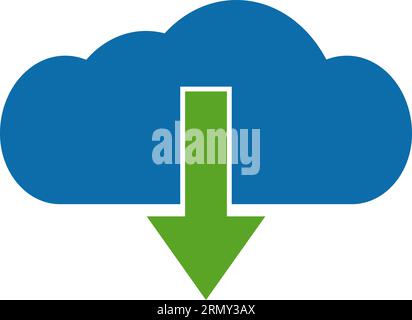 Download cloud icon cloud computing ftp symbol sign Stock Vector