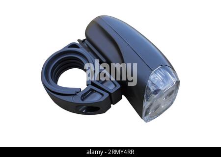 Front LED lights for bikes are isolated on a white background Stock Photo