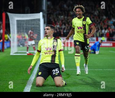 Zeki Amdouni #25 Of Burnley Celebrates His Goal To Make It 0-1 During ...