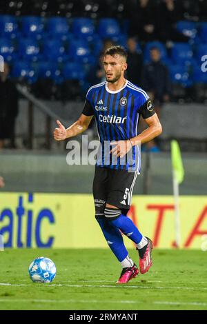 Pisa, Italy. 29th Aug, 2023. Head by Tjas Begic (Parma) during Pisa SC ...