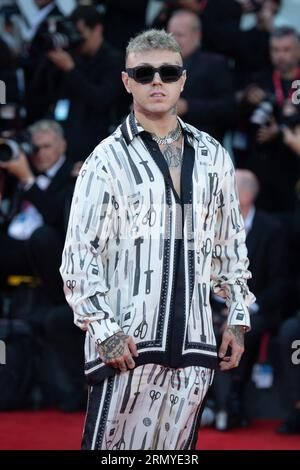 Paris, France. 30th Aug, 2023. Lazza attending the Comandante Premiere and Opening of the 80th Venice Film Festival (Mostra) in Venice, Italy on August 30, 2023. Photo by Aurore Marechal/ABACAPRESS.COM Credit: Abaca Press/Alamy Live News Stock Photo