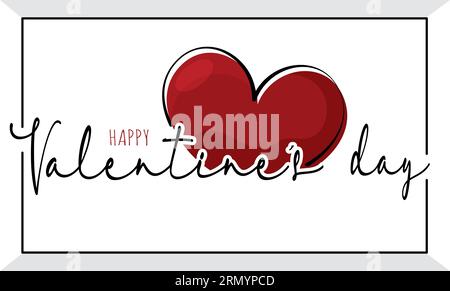 Horizontal valentine day invitational card Vector Stock Vector Image ...