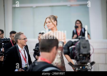 VENICE, ITALY - AUGUST 30:  Toni Garrn attends the opening red carpet at the 80th Venice International Film Festival on August 30, 2023 in Venice, Ita Stock Photo