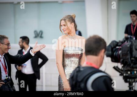 VENICE, ITALY - AUGUST 30:  Toni Garrn attends the opening red carpet at the 80th Venice International Film Festival on August 30, 2023 in Venice, Ita Stock Photo