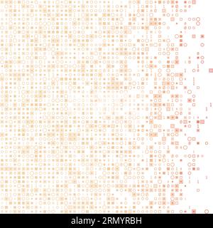 Appealing geometric matrix background in orange pink colors. Elegant square vector illustration. Stock Vector