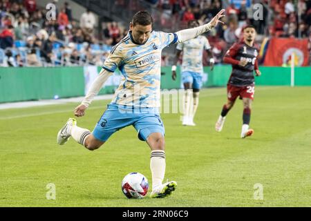 Toronto, Ontario, Canada. 30th Aug, 2023. Alejandro Bedoya #11 in action during the MLS game between Toronto FC and Philadelphia Union. The game ended 3-1 for Toronto FC. (Credit Image: © Angel Marchini/ZUMA Press Wire) EDITORIAL USAGE ONLY! Not for Commercial USAGE! Stock Photo