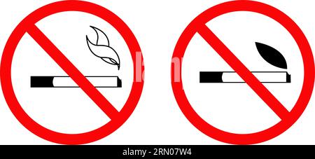 No smoking sing or symbol vector logo or icon Stock Vector