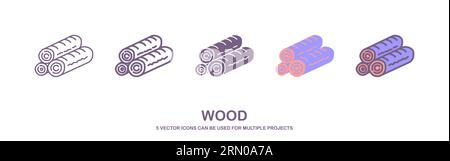 Wood Icons. lumber icon. timber vector illustration. vector illustration on white background. Stock Vector