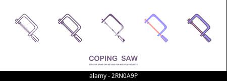 Coping saw icon. saw icon vector illustration. Flat illustration of Coping saw vector icon isolated on white background Stock Vector