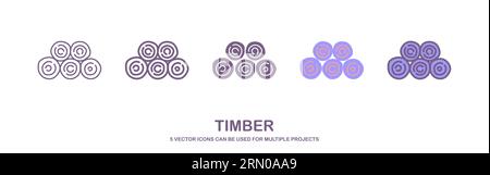 Wood Icons. lumber icon. timber vector illustration. vector illustration on white background. Stock Vector