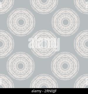 vector seamless pattern of abstract round shapes elegant Stock Vector