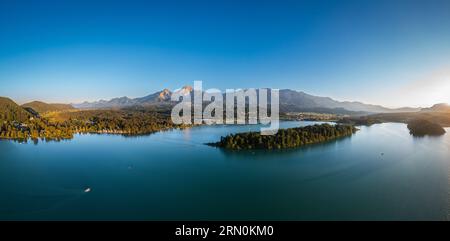 View of lake Faaker See in Carinthia (Kärnten), Austria Stock Photo