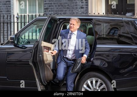 London, United Kingdom. August 31  2023. Grant Shapps arrives at 10 Downing Street as Prime Minister Rishi Sunak reshuffles cabinet after Defence Secretary Ben Wallace resigned..Credit: Tayfun Salci / Alamy Live News Stock Photo