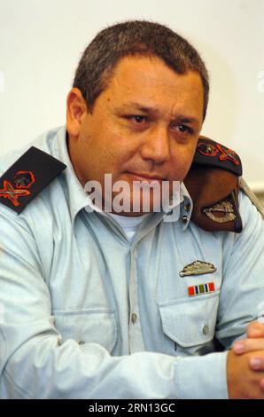 The newly-announced 21st chief of staff of the Israeli Defense Forces (IDF) Gadi Eisenkot is seen in the undated file photo released by the IDF. Israeli Defense Minister Moshe Ya alon on the evening of Nov. 29, 2014 appointed Major General Gadi Eizenkot as the 21st chief of staff of the Israeli Defense Forces (IDF). /Handout/IDF) ISRAEL-IDF-NEW CHIEF OF STAFF-GADI EIZENKOT JINI PUBLICATIONxNOTxINxCHN   The newly announced 21st Chief of Staff of The Israeli Defense Forces IDF Gadi  IS Lakes in The undated File Photo released by The IDF Israeli Defense Ministers Moshe Ya Alon ON The evening of N Stock Photo