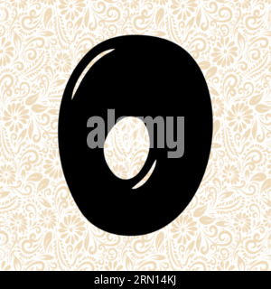 Bubbly Alphabet 0 , Black alphabet vector, alphabet vector, alphabet silhouette vector,font vector, Latter Art, Alphabet Vector, Font Vector Stock Vector