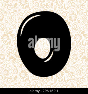 Bubbly Alphabet O , Black alphabet vector, alphabet vector, alphabet silhouette vector,font vector, Latter Art, Alphabet Vector, Font Vector Stock Vector