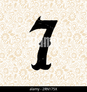 Carnival Alphabet 7 , Black alphabet vector, alphabet vector, alphabet silhouette vector,font vector, Latter Art, Alphabet Vector, Font Vector Stock Vector