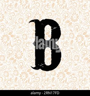 Carnival Alphabet B LOWER , Black alphabet vector, alphabet vector, alphabet silhouette vector,font vector, Latter Art, Alphabet Vector, Font Vector Stock Vector