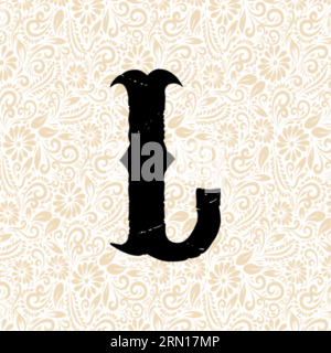 Carnival Alphabet L LOWER , Black alphabet vector, alphabet vector, alphabet silhouette vector,font vector, Latter Art, Alphabet Vector, Font Vector Stock Vector