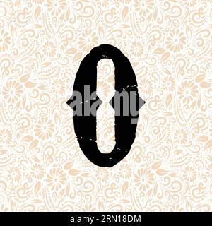 Carnival Alphabet O LOWER , Black alphabet vector, alphabet vector, alphabet silhouette vector,font vector, Latter Art, Alphabet Vector, Font Vector Stock Vector