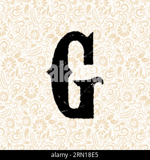 Carnival Alphabet G LOWER , Black alphabet vector, alphabet vector, alphabet silhouette vector,font vector, Latter Art, Alphabet Vector, Font Vector Stock Vector