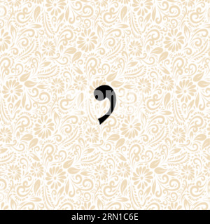 Curlz Alphabet SYMBOL COMMA , Black alphabet vector, alphabet vector, alphabet silhouette vector, font vector , Latter Art, Alphabet Vector, Font Vect Stock Vector