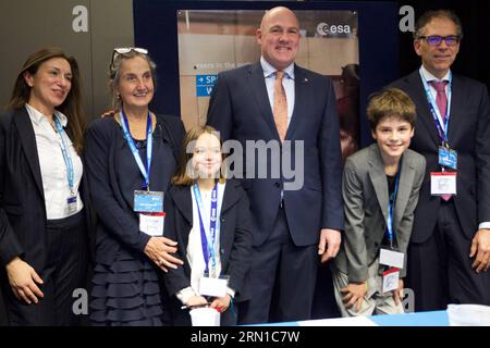 (141216) -- NOORDWIJK, Dec. 16, 2014 -- Dutch astronaut Andre Kuipers(3rd R) attends the celebration of 50 years in space of the European Space Agency, organized by ESA s science and technology center based in Noordwijk, Netherlands, on Dec. 16, 2014. ) NETHERLANDS-NOORDWIJK-ESA-CELEBRATION SylviaxLederer PUBLICATIONxNOTxINxCHN   Noordwijk DEC 16 2014 Dutch Astronaut André Kuipers 3rd r Attends The Celebration of 50 Years in Space of The European Space Agency Organized by ESA S Science and Technology Center Based in Noordwijk Netherlands ON DEC 16 2014 Netherlands Noordwijk ESA Celebration  PU Stock Photo