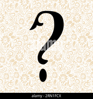 Fishtail Alphabet SYMBOL QUESTION MARK , Black alphabet vector, alphabet vector, alphabet silhouette vector, font vector - Copy, Latter Art, Alphabet Stock Vector