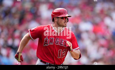 Los Angeles Angels' Hunter Renfroe runs the bases against the Seattle  Mariners during a baseball game Monday, April 3, 2023, in Seattle. (AP  Photo/Lindsey Wasson Stock Photo - Alamy