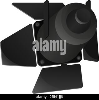 Photo lightning equipment. Professional photoshoot illuminator vector illustration Stock Vector