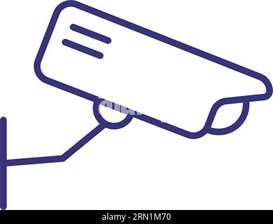 CCTV camera line icon Stock Vector