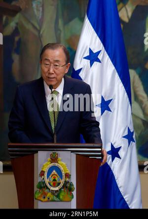 Honduran President Juan Orlando Hern ndez during a joint press ...