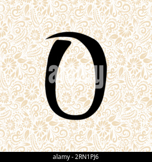 Sweet Alphabet 0 , Black alphabet vector, alphabet vector, alphabet silhouette vector, font vector, Latter Art, Alphabet Vector, Font Vector Stock Vector