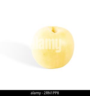 Japan white peach fruit, Okayama white peach isolated on a white background Stock Photo