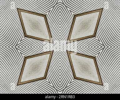 Seamless Pattern made from a mirrored closeup of a bird's feather (woodpigeon) Stock Photo