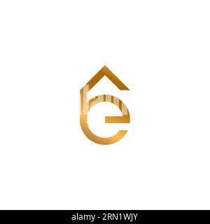 E Home Logo Design. Letter EG Real Estate Logo Stock Vector
