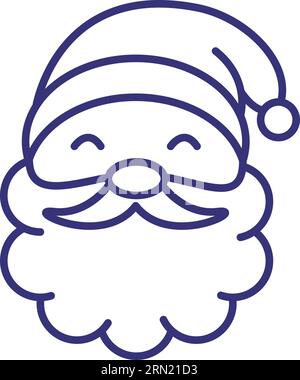 Santa Claus line icon Stock Vector