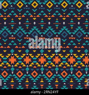 Hand drawn abstract seamless pattern, ethnic background, simple style - great for textiles, banners, wallpapers, wrapping - vector design Stock Vector