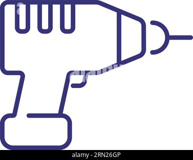 Drill line icon Stock Vector