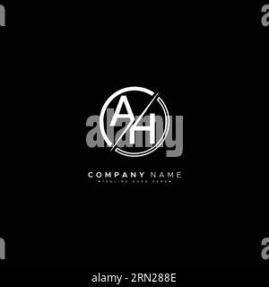 AH Minimal Vector Logo - Simple Business Logo for Monogram A and H Stock Vector
