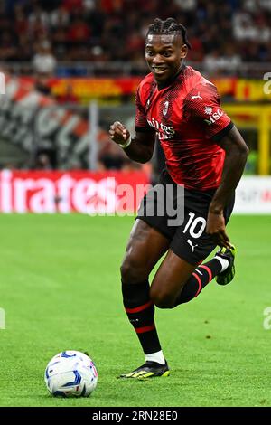 Rafael Leao of Ac Milan controls the ball during the Serie A match ...