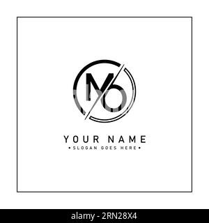 Abstract Letter MO Logo - Initial Monogram Template for Alphabet M and O Stock Vector