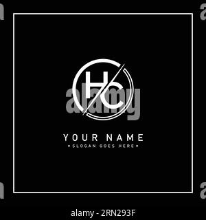 Vector Template for Initial Letter HC Logo - Elegant Monogram Logo for Alphabet H and C Stock Vector