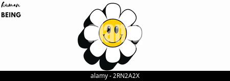 “If we could see the miracle of a single flower clearly our whole life would change.” Stock Vector